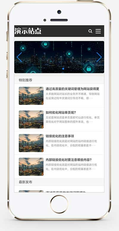 （自适应手机端）个人博客网站源码创业资讯文章类网站pbootcms模板