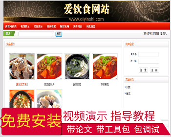 【毕设】jsp620美食网站ssh毕业设计