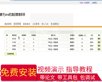 【毕设】jsp2045酒店客房管理系统ssh毕业设计