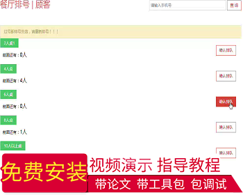 【毕设】jsp1946餐厅叫号系统mysql毕业设计