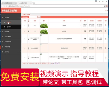 【毕设】jsp1070分类信息发布系统springmvc毕业设计