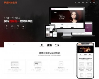 （自适应手机端）网站建设类pbootcms模板 响应式高端网络公司网站源码下载 免费授权