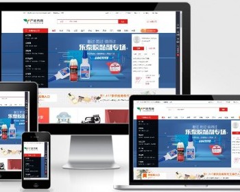 红蓝双色大气B2B信息发布平台源码/供应采购黄页网平台/Destoon整站带数据/带手机版