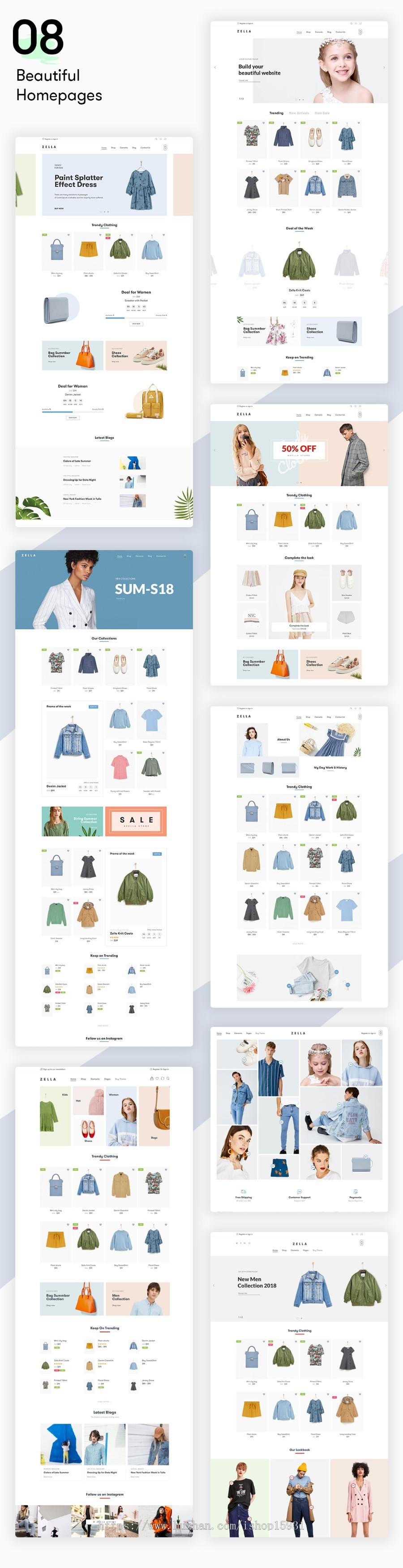 wordpress外贸商城主题Zella创意电商WooCommerce AJAX汉化版[更新至v2.4]