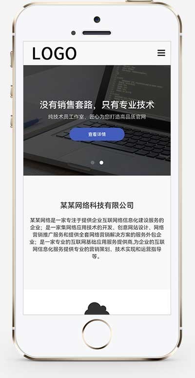 （自适应手机端）pbootcms网站建设网络科技类模板 SEO优化网络建站公司网站源码下载