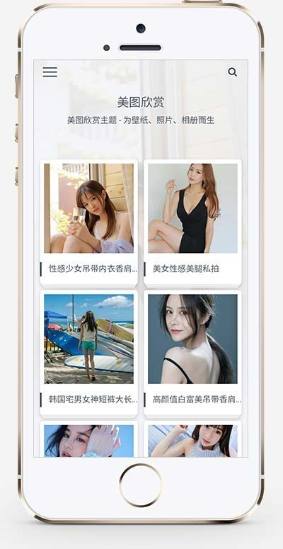 pbootcms自适应手机版简约大气的图片相册模板图集网站源码