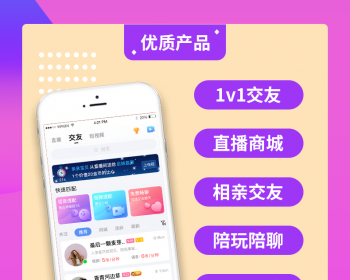 直播社交一对一交友系统源码定制 视频交友聊天app源码搭建二开