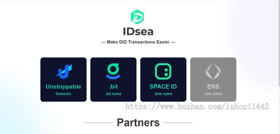 IDsea网站域名整套源码web3域名网站