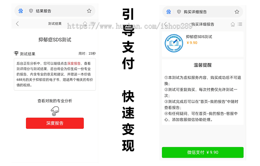 【新升级版】付费心理测评网站源码心理测试抑郁症性格测试H5变现源码心理测评网站
