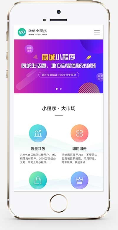 (PC+WAP)微信小程序开发代理展示销售pbootcms网站模板 软件开发公司网站源码