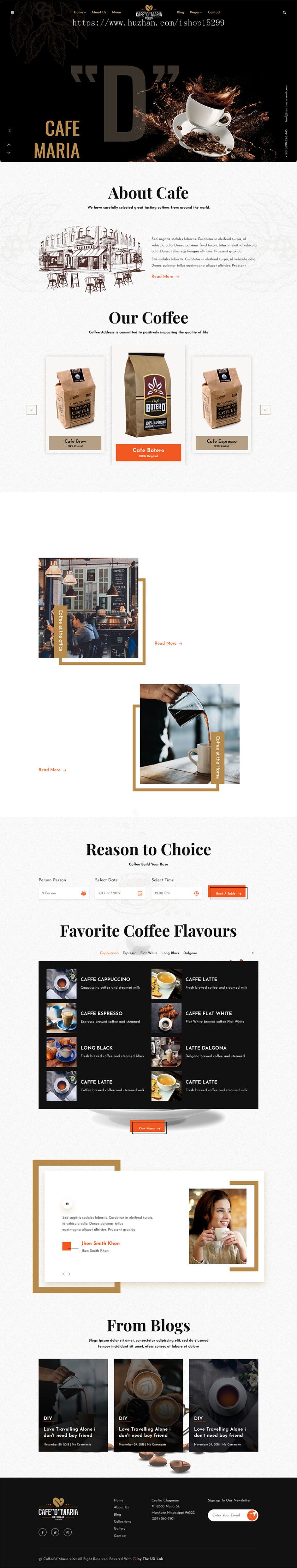 推荐 (自适应手机端)甜品茶餐厅纯静态网站模板 HTML5咖啡甜点网站源码