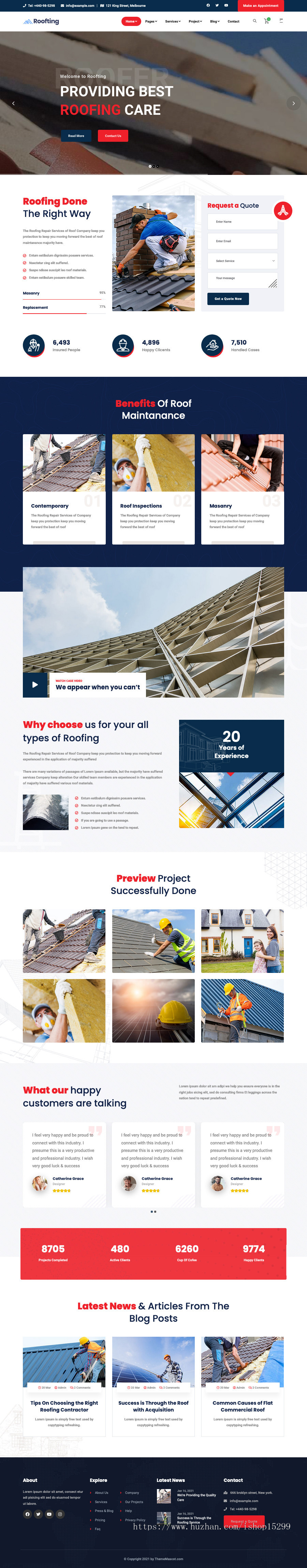 推荐 (自适应手机端)房屋建筑纯静态网站模板 HTML5建筑工程企业网站源码