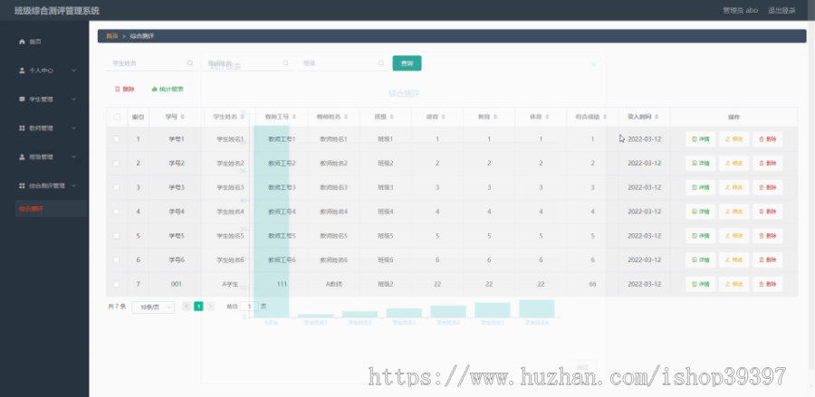 毕设java班级综合测评管理系统springboot vue web有文档2607毕业设计