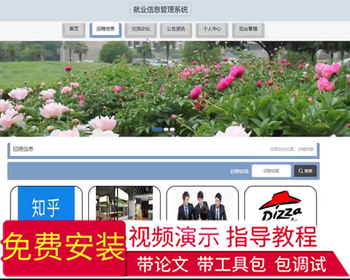 毕设java就业信息管理系统springboot vue web有文档2632毕业设计