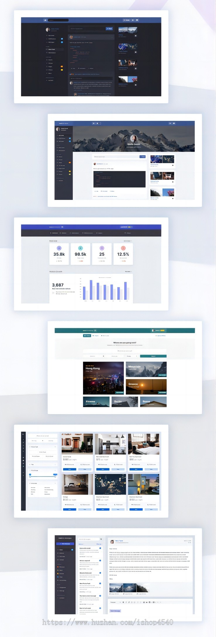 Bootstrap5 html后台管理面板前端主题UI框架