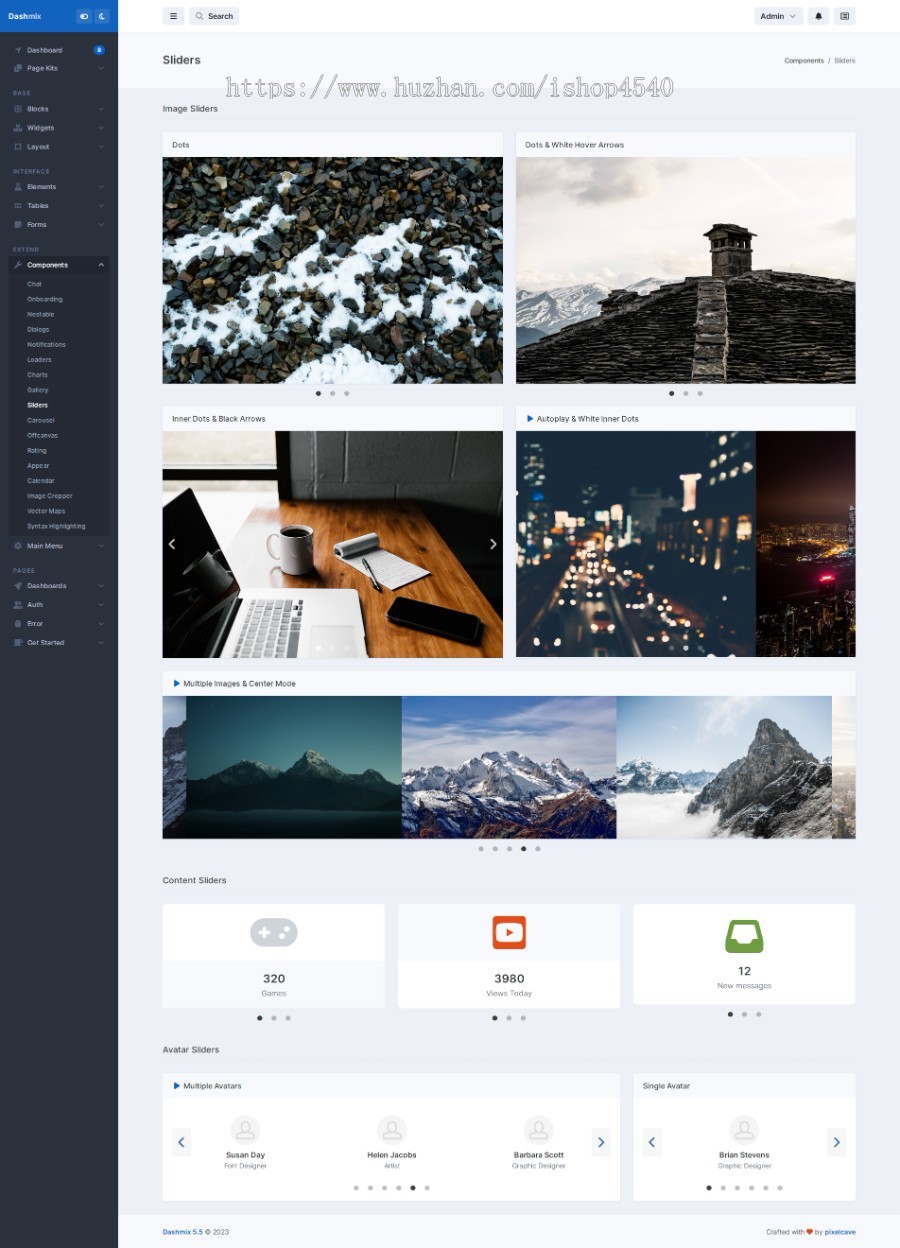 Bootstrap5 html后台管理面板前端主题UI框架