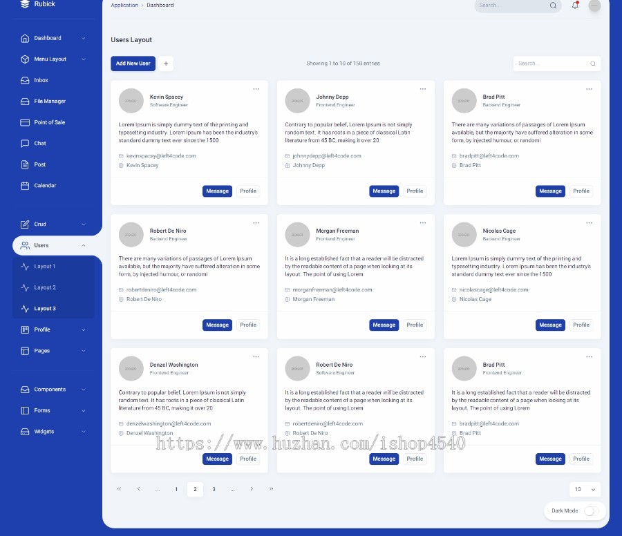 Laravel 9后台管理面板模板HTML5前段主题UI框架