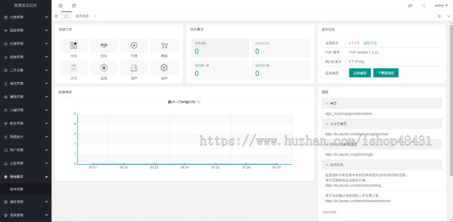 智慧废品回收垃圾分类微信小程序正版源码坑位代制作一键预约回收员多城市合伙人运营