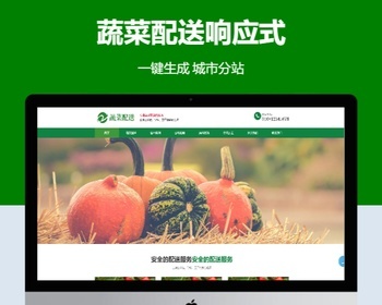 蔬菜配送响应式企业站群地区城市分站系统