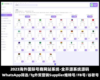 海外国际/2025/号商/WhatsApp筛选/Tg外贸营销Supplier推特号/FB号/谷歌号/