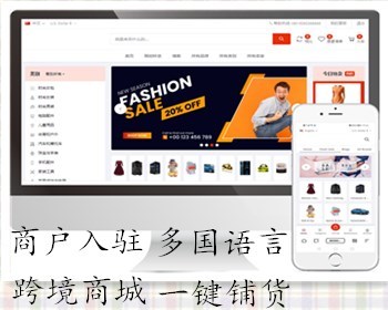 多语言跨境电商 海外商城网站 国际贸易外贸软件 多商户入驻含PC端手机端
