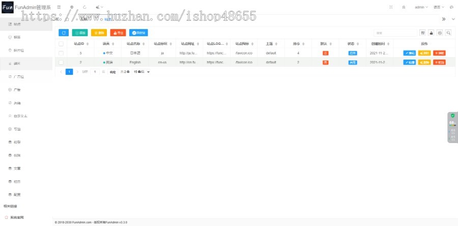 Thinkphp6+layui 泛域名CMS站群系统,多语言多城市多国家