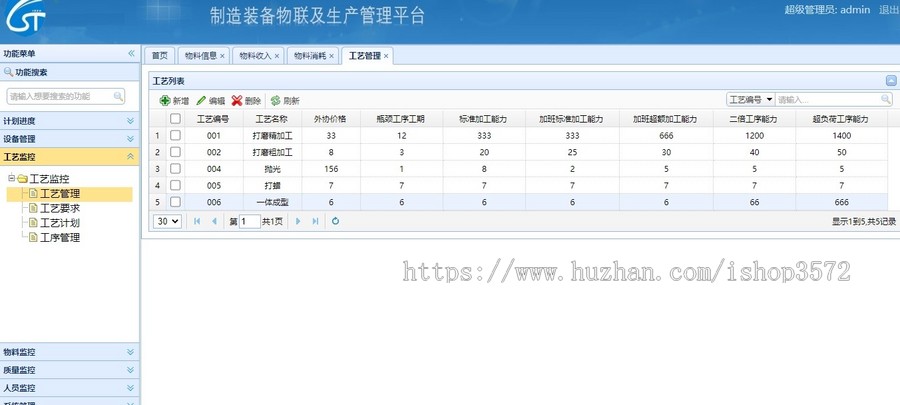 Java工厂制造生产ERP系统源码springmvcssm+mybatis