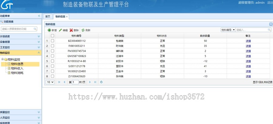 Java工厂制造生产ERP系统源码springmvcssm+mybatis