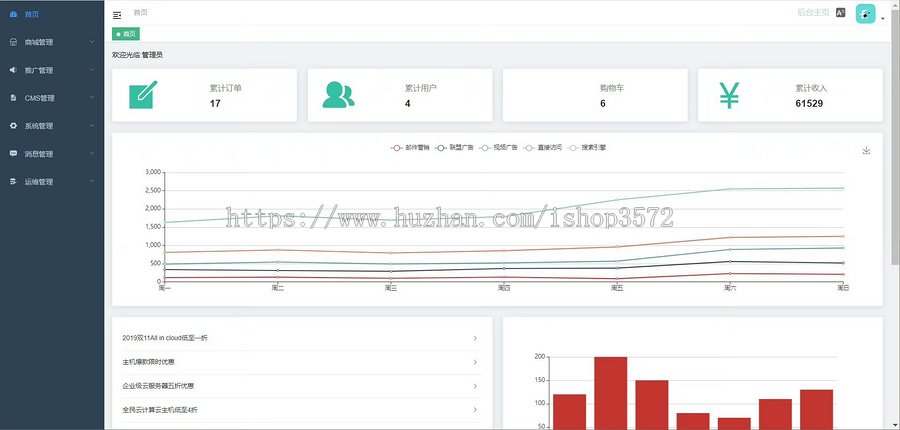 网上商城系统源码,pc端+h5移动端+后台 SpringBoot