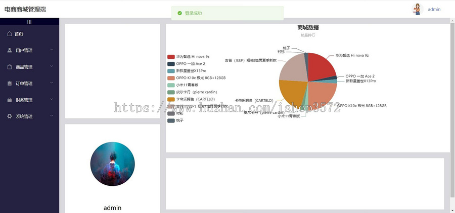 Springboot+vue开发的前后端分离商城系统源码