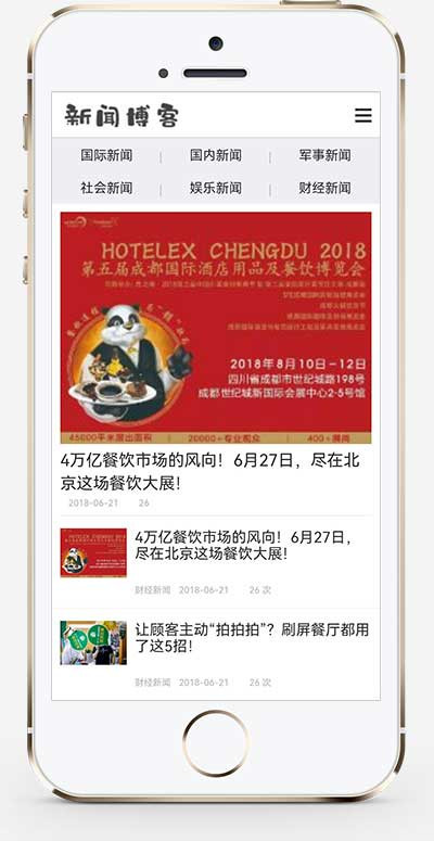 推荐(带手机版)个人博客类网站模板 新闻资讯博客类网站源码