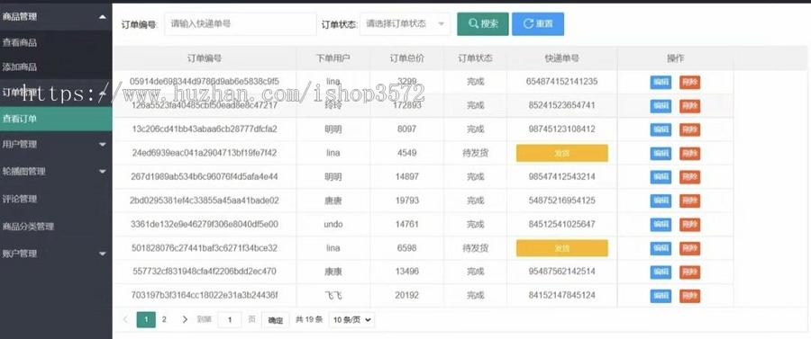 Java源项目 手机商城(后台管理系统)源码+数据库文件