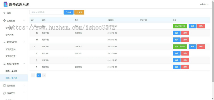 图书管理系统源码,功能完整技术:vue3+springboot