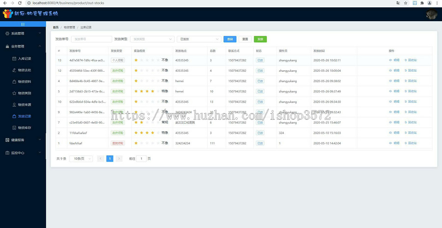物资管理系统,spring boot+vue前后端分离项目
主要技术:sprin