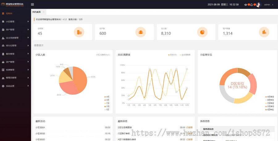 智慧小区管理系统 小区管理系统源码使用SpringBoot+Mybatis
