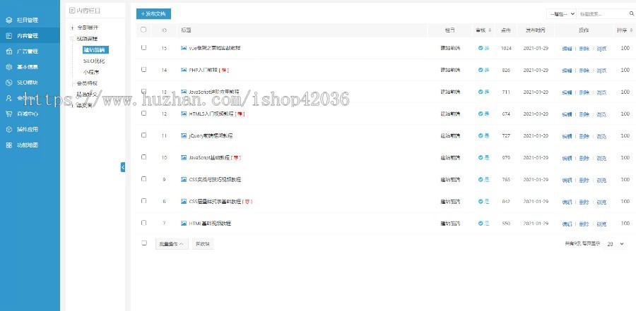 php知识付费源码视频播放教程网站源码