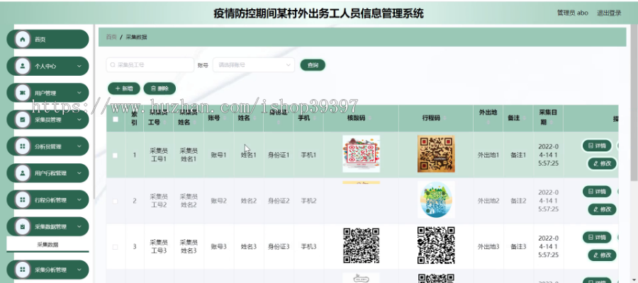 毕设java疫情防控某村外出务工人员信息管理系统springbootvueweb有文档2679毕业设计
