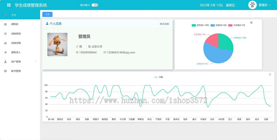 基于springboot+vue学生成绩管理系统源码(包部署运行)有文档