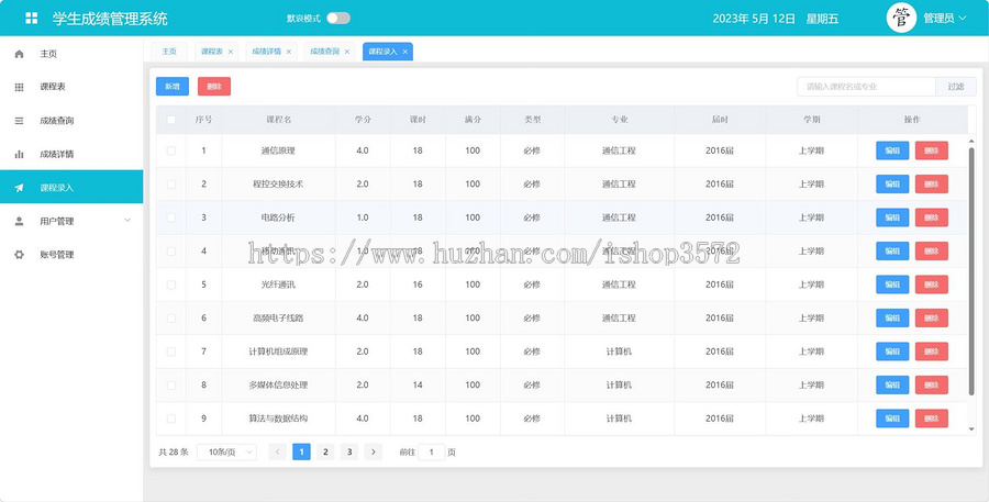 基于springboot+vue学生成绩管理系统源码(包部署运行)有文档