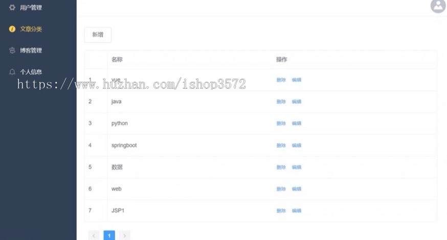 博客系统源码springboot+vue+mysql