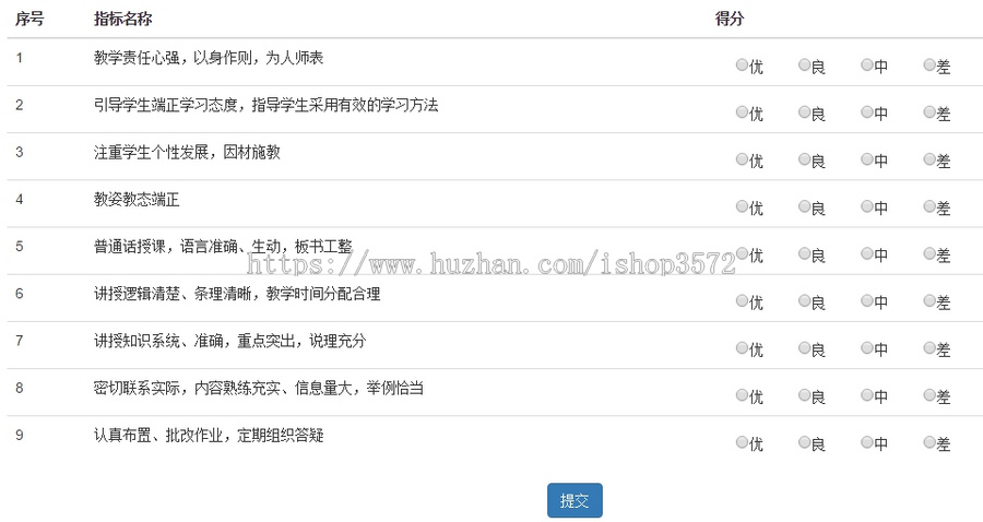 基于Web的教学质量评价系统设计(源码+数据库)
技术框架:Spring+Spr