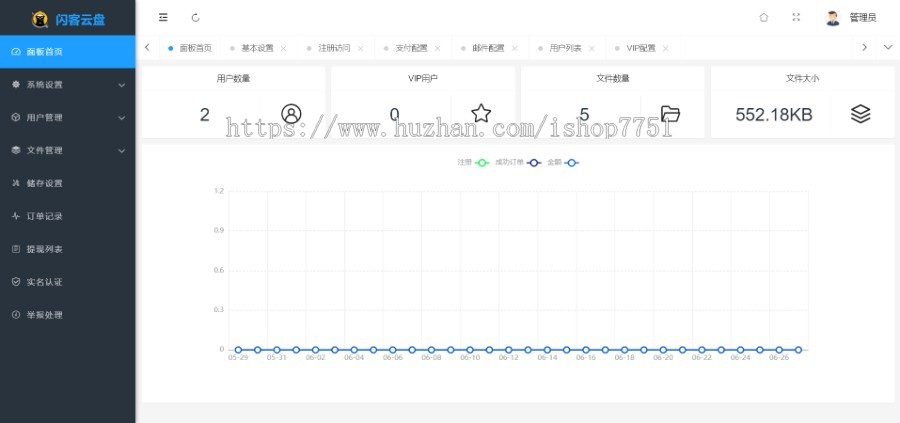 Thinkphp开发的闪客云盘系统源码/限速网盘系统/支持微信登入/支持自定义支付接口
