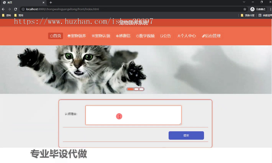 毕设springboot138宠物领养系统的毕业设计