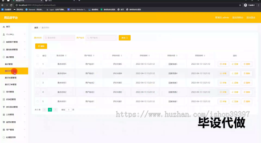 毕设springboot220基于SpringBoot+Vue的周边游平台个人管理模块的毕业设计