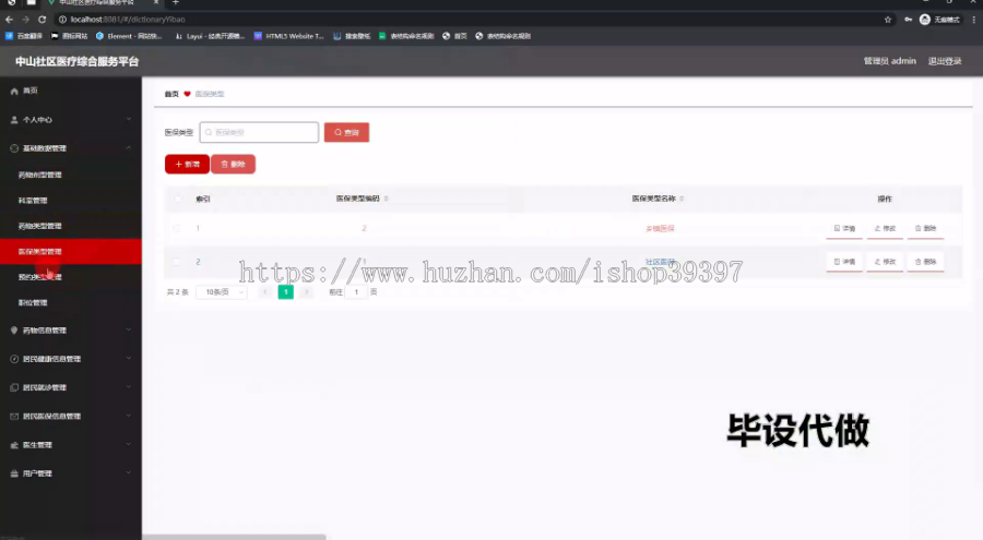 毕设springboot257基于SpringBoot的中山社区医疗综合服务平台毕业设计