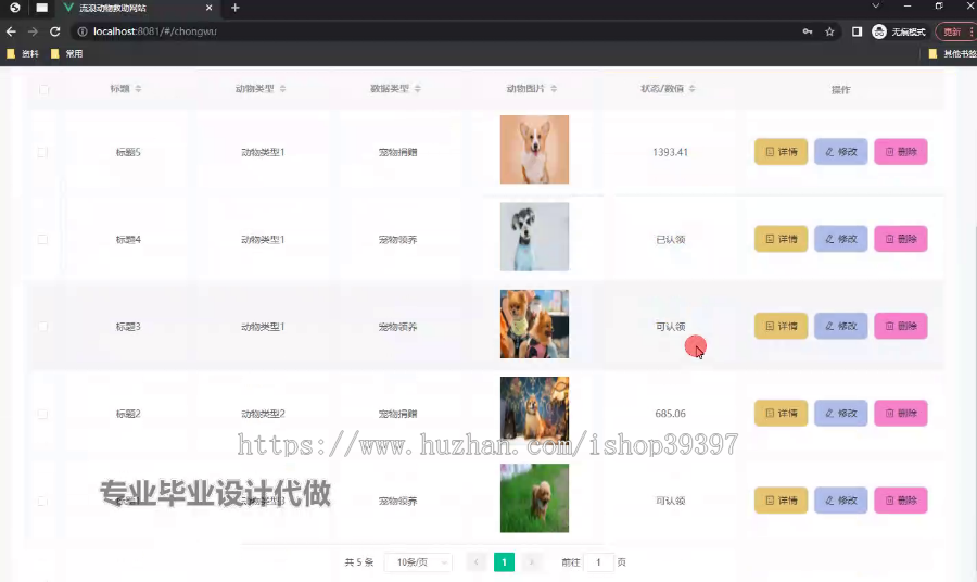 毕设springboot258流浪动物救助网站毕业设计