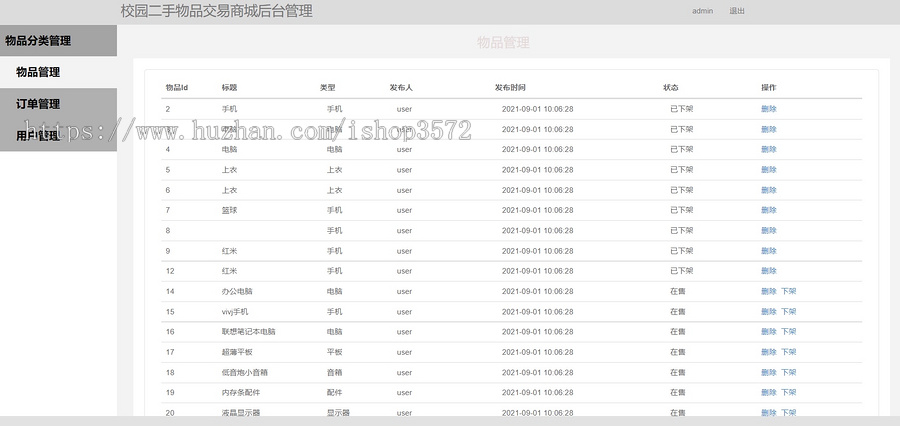 基于SSM的校园二手交物品易商城源码
