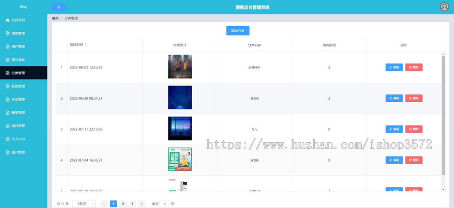 基于vue+nodejs+mysql的个人博客源码