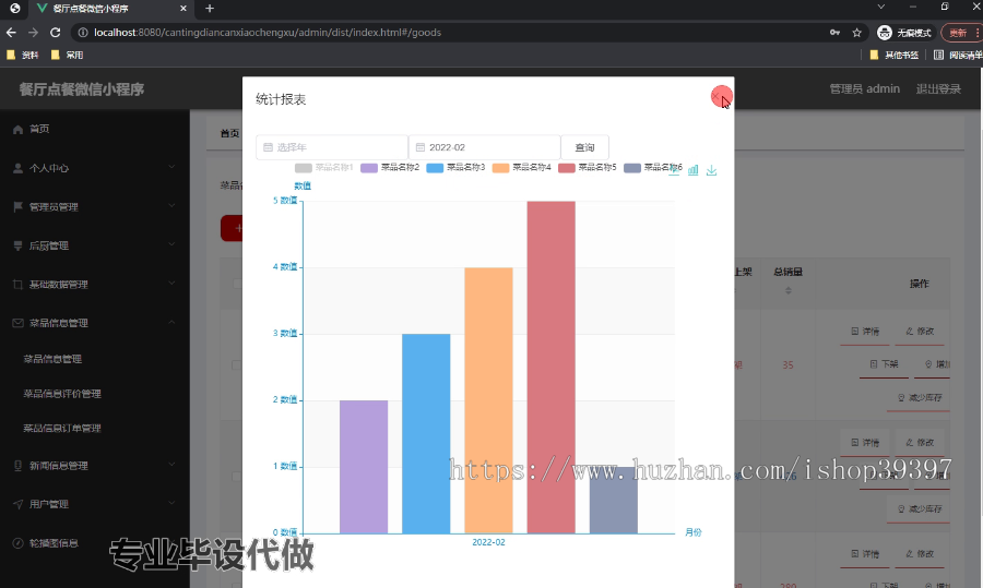 毕设weixin185餐厅点餐微信小程序springboot毕业设计