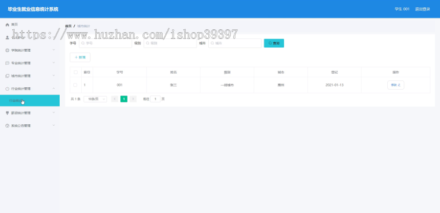 毕设ssm009毕业生就业信息统计系统+vue毕业设计